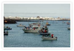 Boats appearing for Playa Blanca festival