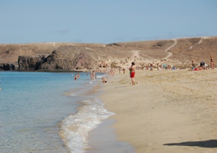 Golden sands of Papagayo beach